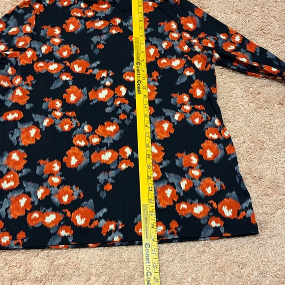Duluth Trading Co. blk floral athletic long sleeve tee w/thumb holes women’s XL - Picture 7 of 9